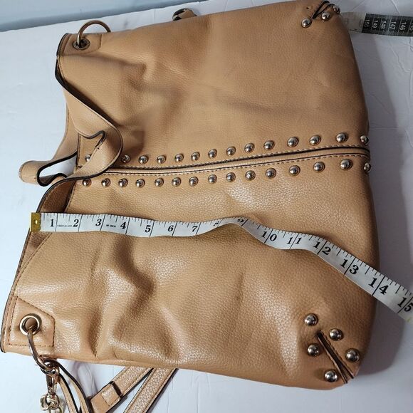 Large Michael Kors Uptown Astor Gold Accent Shoulder Tote Cross Body Purse Brow - Picture 10 of 12